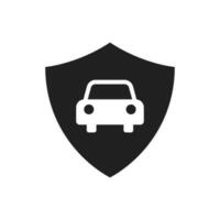 auto verzekering icoon. auto bescherming symbool. vlak ontwerp stijl eps 10mal 2 vector