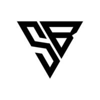sb monogram logo ontwerp illustratie vector