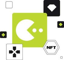 nft spel vlak illustratie vector