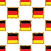 patroon koekje met vlag land Duitsland in smakelijk biscuit vector