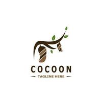 cocon logo vector illustratie ontwerpsjabloon