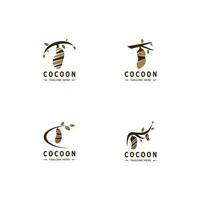 cocon logo vector illustratie ontwerpsjabloon