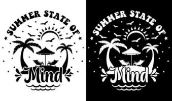 Op maat typografie vector afdrukbare zomer strand citaten ontwerp