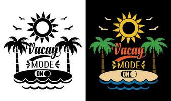 Op maat typografie vector afdrukbare zomer strand citaten ontwerp