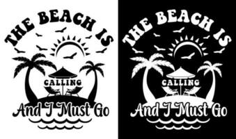 Op maat typografie vector afdrukbare zomer strand citaten ontwerp