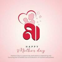 gelukkig moeder dag typografie Bangla, ma typografie, moeder bangla typografie, moeder dag sociaal media post ontwerp. vector