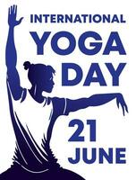 Internationale yoga dag voor poster, banier, sociaal media. vector illustratie