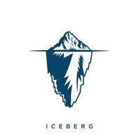 ijsberg logo ontwerp vectorillustratie vector