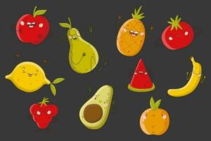 fruit tekening reeks vector