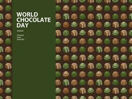 wereld chocola dag evenement patroon behang vector element cacao cacao element toetje zomer voedsel