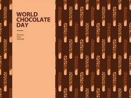 wereld chocola dag evenement patroon behang vector element cacao cacao element toetje zomer voedsel