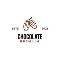 creatief cacao bonen logo ontwerp sjabloon zwart modern geïsoleerd vector illustratie