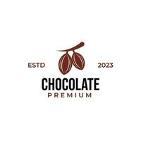 creatief cacao bonen logo ontwerp sjabloon zwart modern geïsoleerd vector illustratie