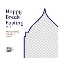 ramadan kareem viering feed postsjabloon vector