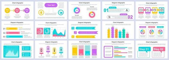 zakelijke en financiële infographics presentatie dia's sjabloon vector ontwerpsjabloon