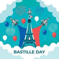 bastille dag achtergrond vector