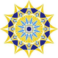 mandala in azulejo-stijl, Portugees cirkelvormig ornament. vector