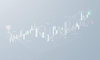 beurs, economische grafiek met diagrammen, zakelijke en financiële concepten en rapporten, abstracte technologie communicatie concept achtergrond vector