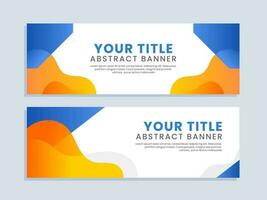 abstract bedrijf banier sjabloon met blauw en oranje achtergrond vector