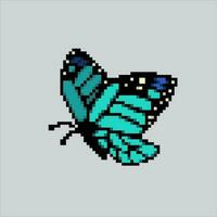 pixel kunst vlinder. vlinder insect korrelig ontwerp voor logo, web, mobiel app, badges en lappen. video spel sprite. 8-bits. geïsoleerd vector illustratie.