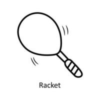 racket vector schets icoon ontwerp illustratie. olympisch symbool Aan wit achtergrond eps 10 het dossier