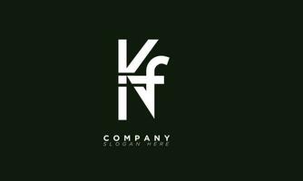 kf alfabet brieven initialen monogram logo en fk vector