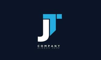 jt alfabet brieven initialen monogram logo tj, j en t vector