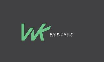 wk alfabet brieven initialen monogram logo en kw vector