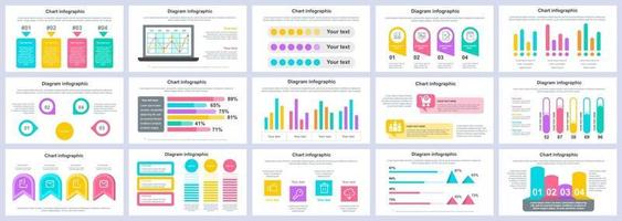 zakelijke en financiële infographics presentatie dia's sjabloon vector ontwerpsjabloon