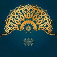 luxe mandala achtergrond met gouden arabesk patroon Arabisch Islamitisch stijl vector