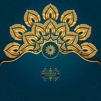 luxe mandala achtergrond met gouden arabesk patroon Arabisch Islamitisch stijl vector