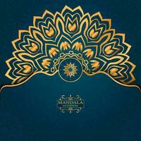 luxe mandala achtergrond met gouden arabesk patroon Arabisch Islamitisch stijl vector