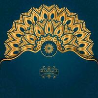 luxe mandala achtergrond met gouden arabesk patroon Arabisch Islamitisch stijl vector