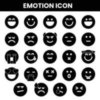 emoticon glyph stijl vector