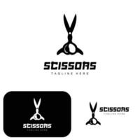 schaar logo, snijdend gereedschap vector, kapperszaak scheermes schaar gemakkelijk ontwerp, illustratie sjabloon icoon vector