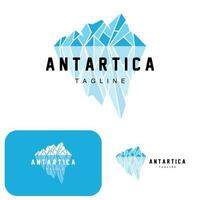 berg logo, antarctisch ijsberg logo ontwerp, natuur landschap vector, Product merk illustratie icoon vector