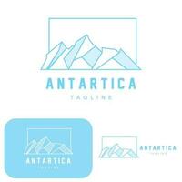 berg logo, antarctisch ijsberg logo ontwerp, natuur landschap vector, Product merk illustratie icoon vector