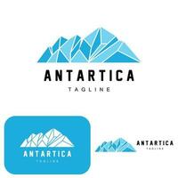 berg logo, antarctisch ijsberg logo ontwerp, natuur landschap vector, Product merk illustratie icoon vector