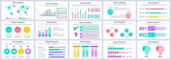 zakelijke en financiële infographics presentatie dia's sjabloon vector ontwerpsjabloon