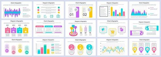 zakelijke en financiële infographics presentatie dia's sjabloon vector ontwerpsjabloon