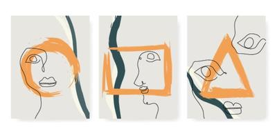 abstracte moderne vormen. set van creatieve minimalistisch. briefkaart of brochure omslagontwerp. vector