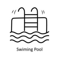 zwemmen zwembad vector schets icoon ontwerp illustratie. olympisch symbool Aan wit achtergrond eps 10 het dossier
