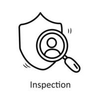 inspectie vector schets icoon ontwerp illustratie. veiligheid symbool Aan wit achtergrond eps 10 het dossier