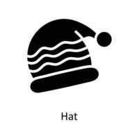 hoed vector solide icoon ontwerp illustratie. Kerstmis symbool Aan wit achtergrond eps 10 het dossier
