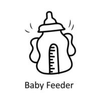 baby voeder vector schets icoon ontwerp illustratie. speelgoed symbool Aan wit achtergrond eps 10 het dossier
