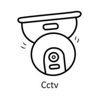 cctv vector schets icoon ontwerp illustratie. huishouden symbool Aan wit achtergrond eps 10 het dossier