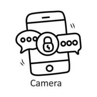 camera vector schets icoon ontwerp illustratie. veiligheid symbool Aan wit achtergrond eps 10 het dossier