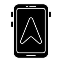 premie ontwerp icoon van mobiel navigatie vector