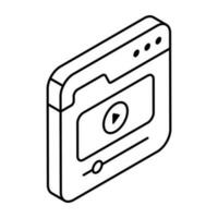 premium downloadpictogram van webvideo vector