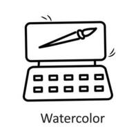 water kleur vector schets icoon ontwerp illustratie. schrijfbehoeften symbool Aan wit achtergrond eps 10 het dossier